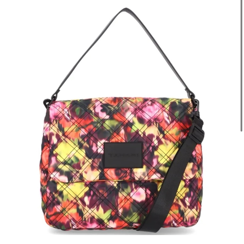 TAHARI Hillcrest Crossbody Quilted Bag Color: ABS FLORAL